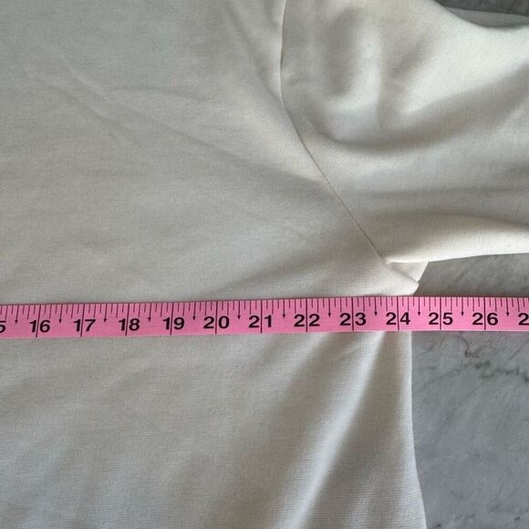 Anthropologie MAEVE Funnel Mock Neck Tunic Pullover Sweater Cream oversized Sz S - Picture 9 of 9